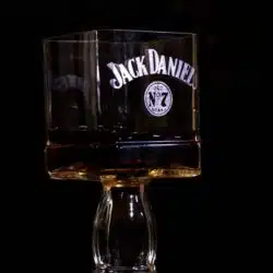 Handcrafted Glass Cup Made from a Jack Daniels Bottle