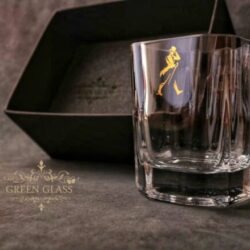 Handcrafted Johnnie Walker Ultimate whiskey glass with personalized engraving by artist Eli Moreno