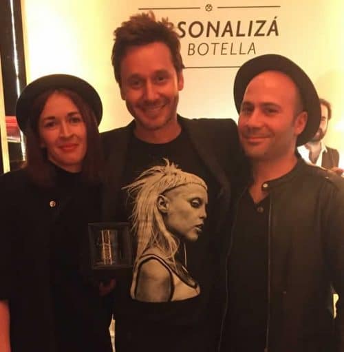 Eli Moreno con Lanchi and Benjamín Vicuña Chivas House Buenos Aires Argentina