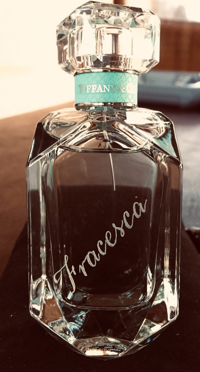 Custom personalized perfume bottles with artisan engraving