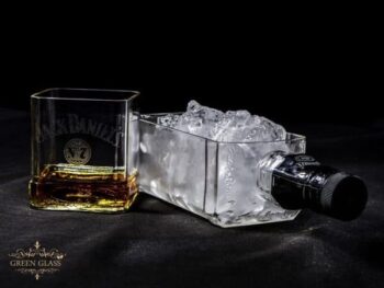 Hielera de la botella Jack Daniels Green Glass