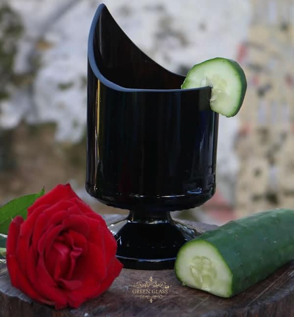Recycled Hendrick’s Gin glass turned into a handcrafted cocktail cup
