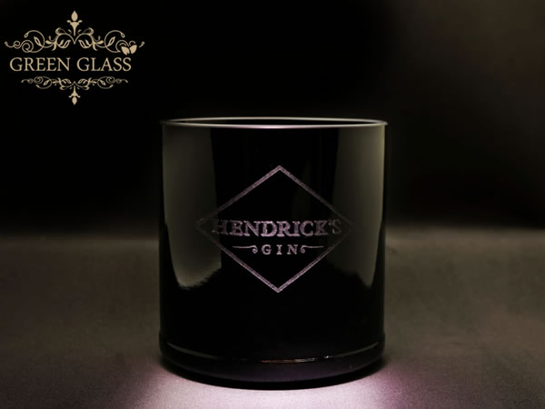 Handcrafted Gin cocktail glass made from recycled Hendrick’s bottle