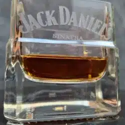 Main image of Jack Daniels Sinatra whiskey glass made from recycled bottle by Green Glass